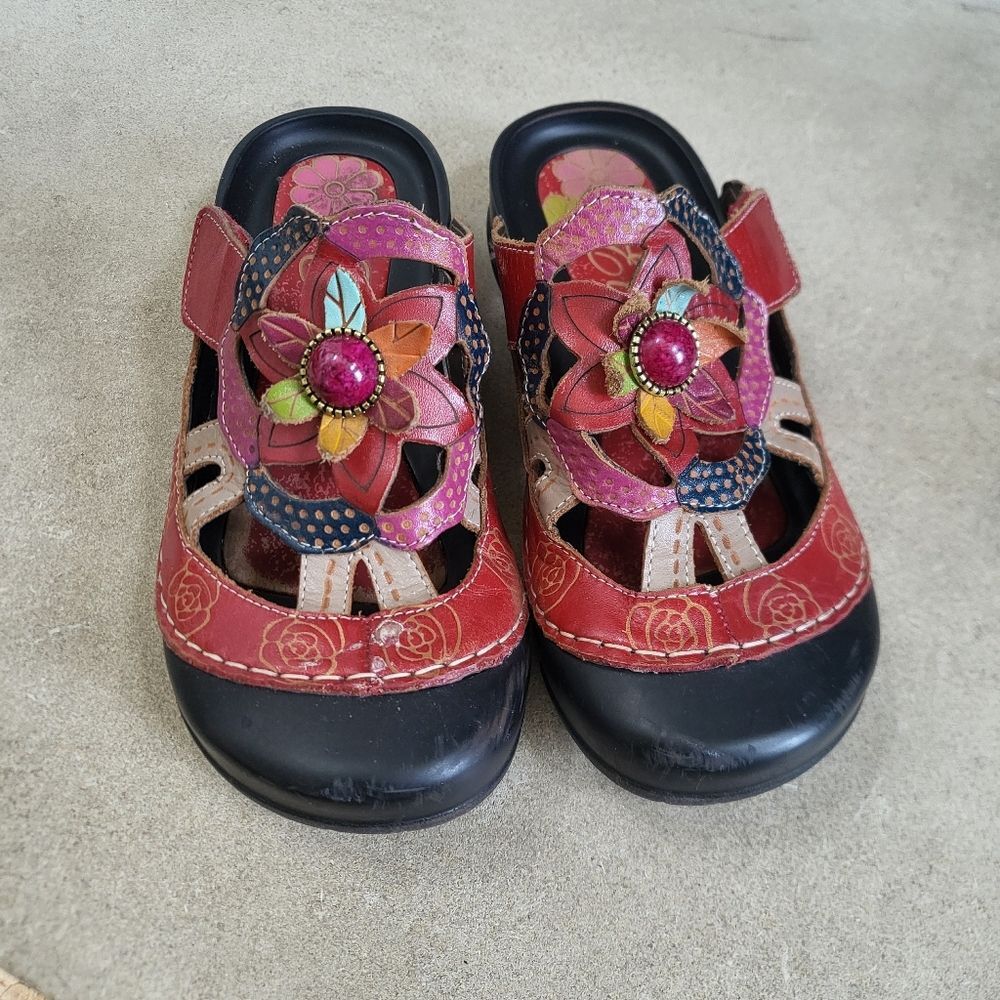 Elite by Corkys Ginger Leather Sandals Shoes Women’s Size 37